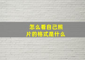 怎么看自己照片的格式是什么