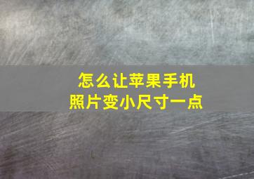 怎么让苹果手机照片变小尺寸一点