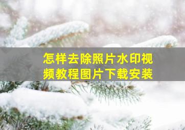 怎样去除照片水印视频教程图片下载安装