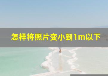 怎样将照片变小到1m以下