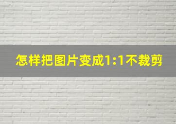 怎样把图片变成1:1不裁剪