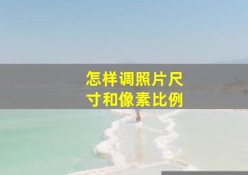 怎样调照片尺寸和像素比例