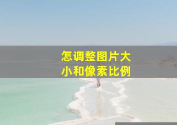 怎调整图片大小和像素比例