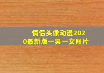 情侣头像动漫2020最新版一男一女图片