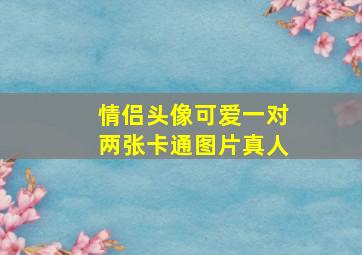 情侣头像可爱一对两张卡通图片真人