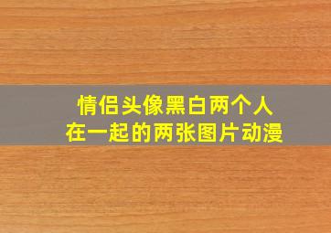 情侣头像黑白两个人在一起的两张图片动漫