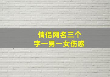 情侣网名三个字一男一女伤感