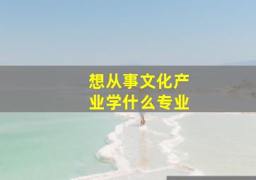 想从事文化产业学什么专业