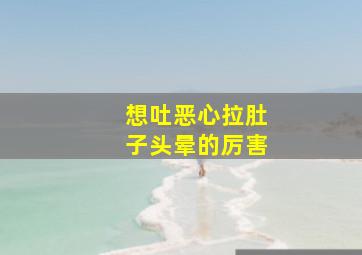 想吐恶心拉肚子头晕的厉害