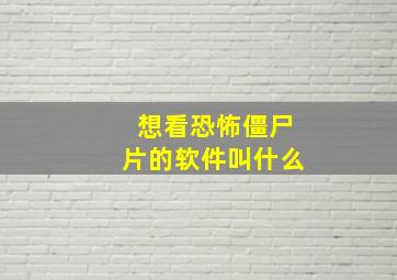 想看恐怖僵尸片的软件叫什么