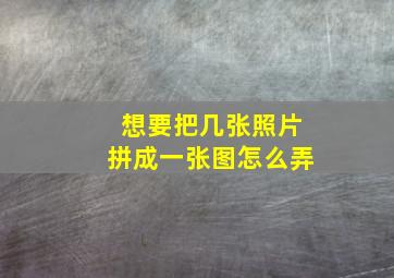 想要把几张照片拼成一张图怎么弄