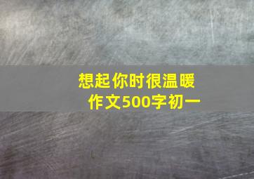 想起你时很温暖作文500字初一