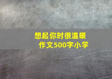 想起你时很温暖作文500字小学