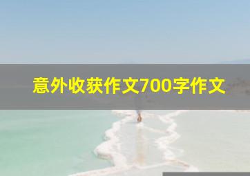 意外收获作文700字作文