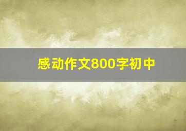 感动作文800字初中