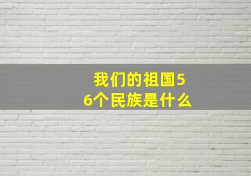 我们的祖国56个民族是什么