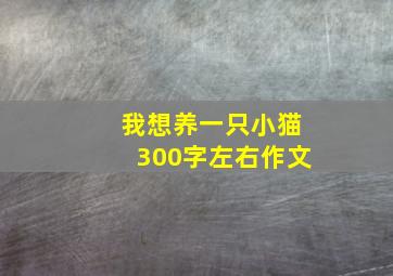 我想养一只小猫300字左右作文