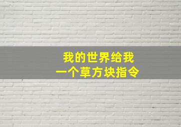 我的世界给我一个草方块指令