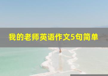 我的老师英语作文5句简单