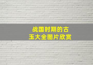 战国时期的古玉大全图片欣赏