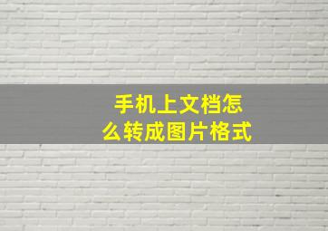 手机上文档怎么转成图片格式