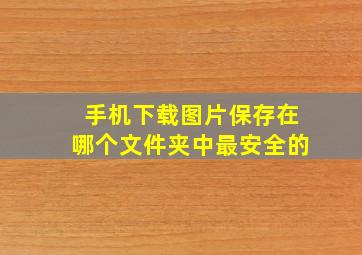 手机下载图片保存在哪个文件夹中最安全的