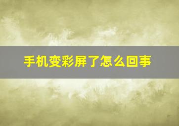 手机变彩屏了怎么回事