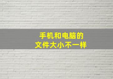 手机和电脑的文件大小不一样