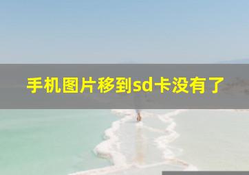 手机图片移到sd卡没有了