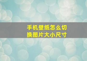 手机壁纸怎么切换图片大小尺寸