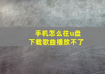 手机怎么往u盘下载歌曲播放不了