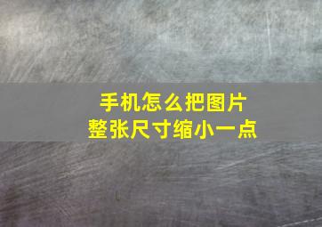 手机怎么把图片整张尺寸缩小一点