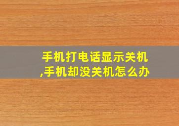 手机打电话显示关机,手机却没关机怎么办