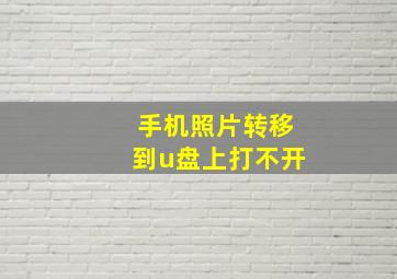 手机照片转移到u盘上打不开