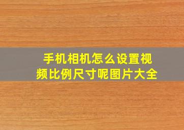 手机相机怎么设置视频比例尺寸呢图片大全