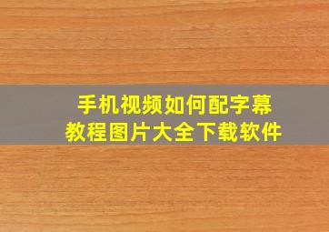 手机视频如何配字幕教程图片大全下载软件