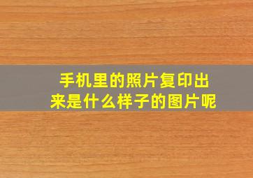 手机里的照片复印出来是什么样子的图片呢