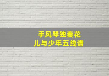 手风琴独奏花儿与少年五线谱