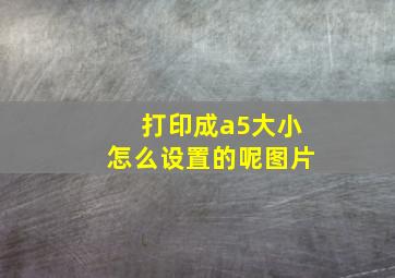 打印成a5大小怎么设置的呢图片