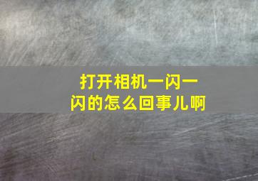 打开相机一闪一闪的怎么回事儿啊