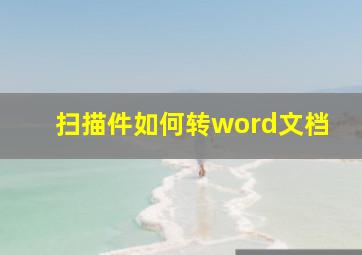 扫描件如何转word文档