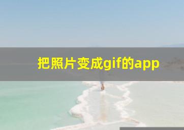 把照片变成gif的app