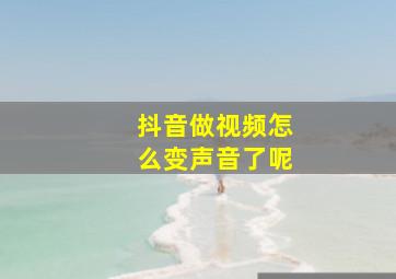 抖音做视频怎么变声音了呢