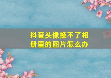 抖音头像换不了相册里的图片怎么办