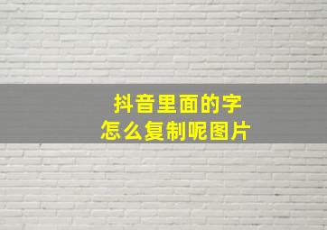 抖音里面的字怎么复制呢图片