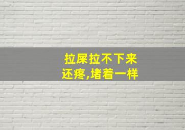 拉屎拉不下来还疼,堵着一样