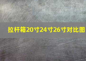 拉杆箱20寸24寸26寸对比图