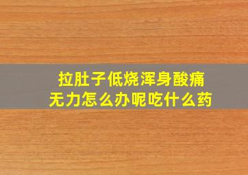 拉肚子低烧浑身酸痛无力怎么办呢吃什么药