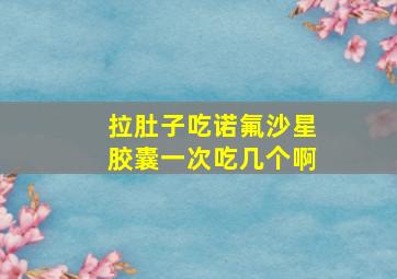 拉肚子吃诺氟沙星胶囊一次吃几个啊