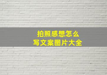 拍照感想怎么写文案图片大全